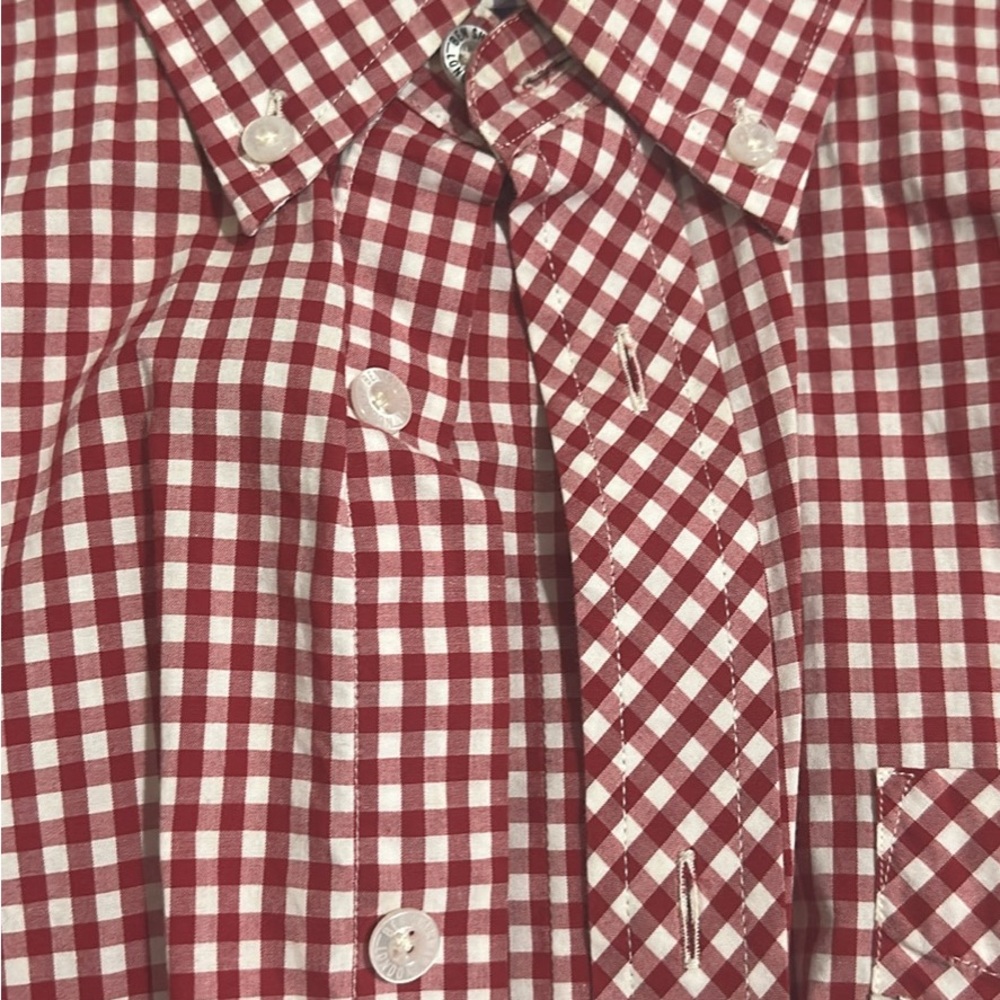 Ben Sherman Burgundy Checkered Men's Shirt